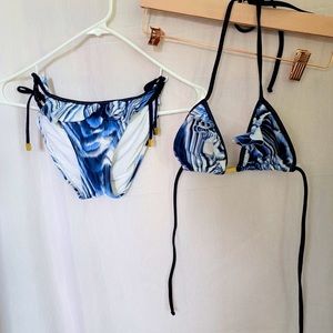 ViX Women's White Navy Vix Bikini Bottoms